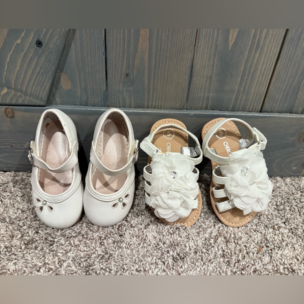 Stride Rote White Kids Dress Shoes and Cherokee Sandals
